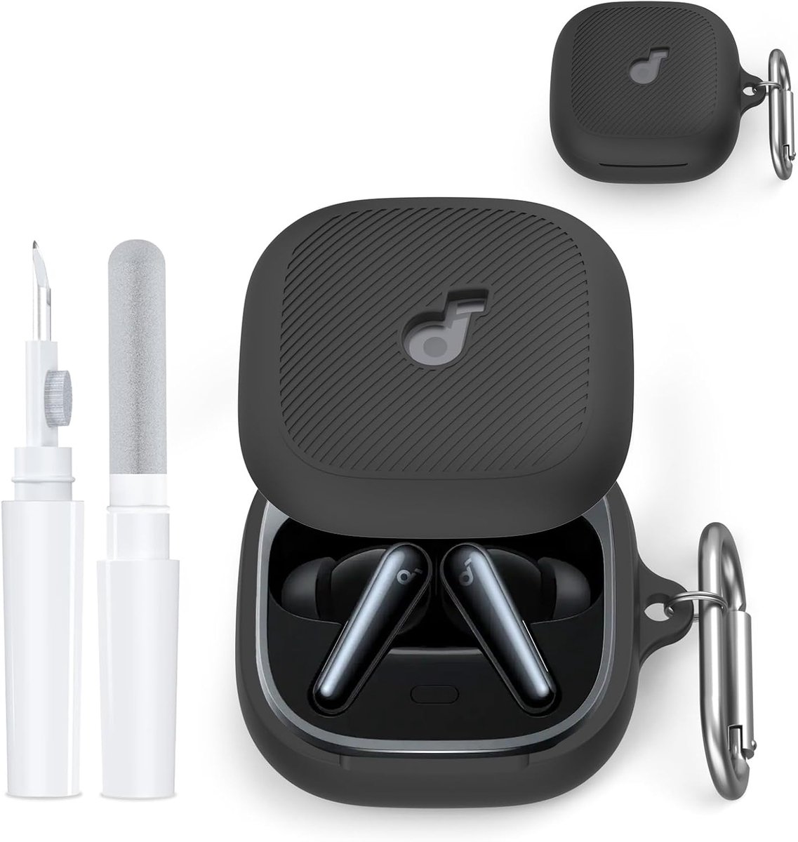 Zachte siliconen beschermhoes geschikt voor Anker Soundcore Liberty 5 oordopjes, stoot- en krasbestendige rondom - ShopVlot