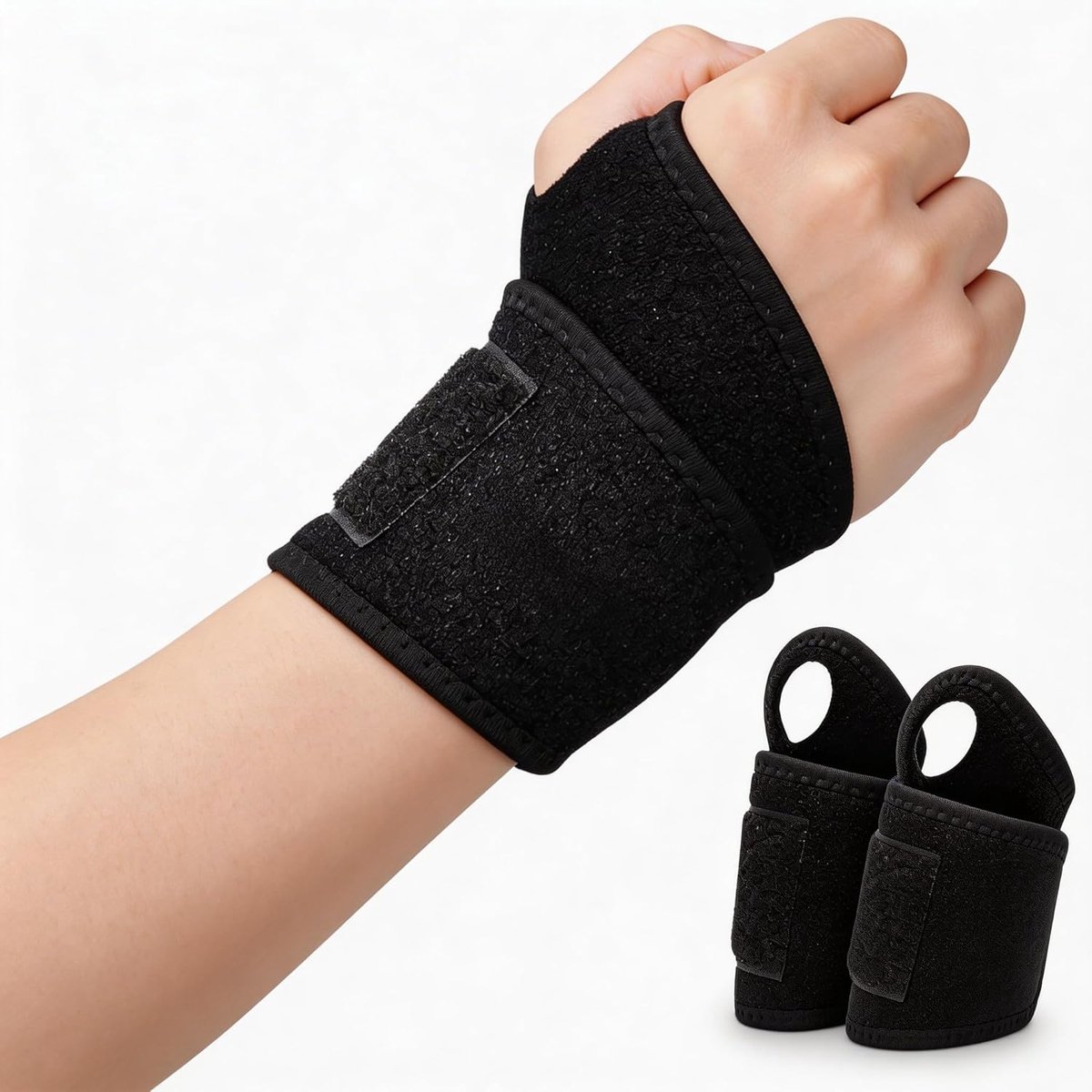 1 paar polsbandages, verstelbare polssteun, polsbandage van polyester, polsbeschermers voor fitness, krachtsport en - ShopVlot