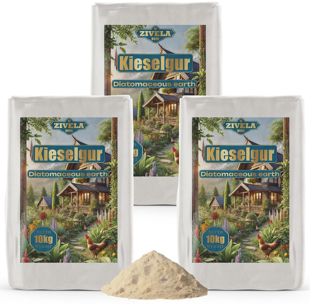 Solidchoice - Kiezelgoer voor Kippen, 30 kg Natuurlijk Product voor Tuinbouw