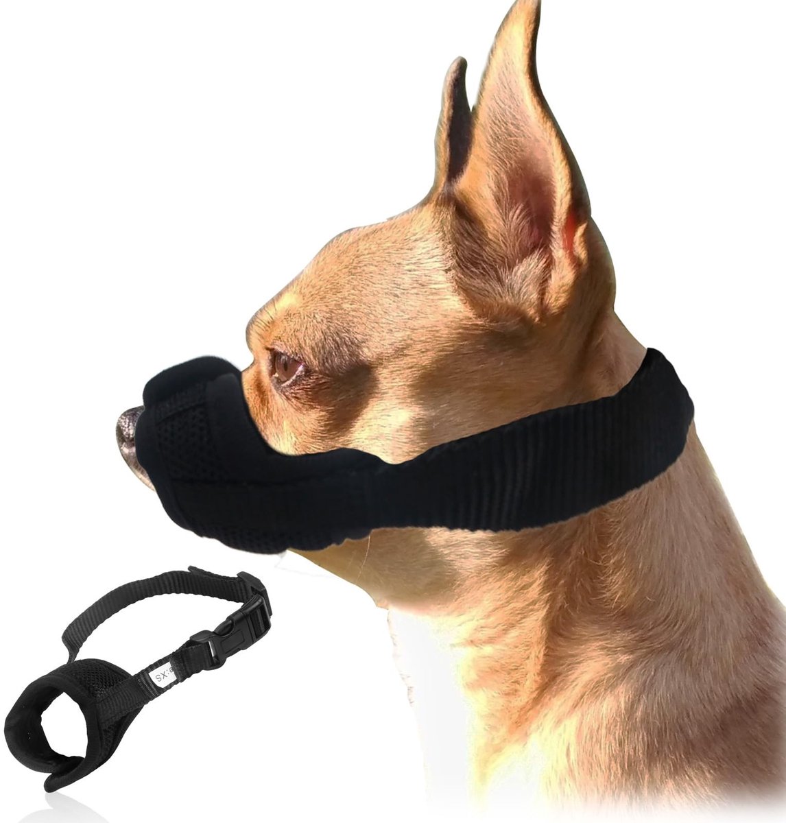 Solidchoice - Ademend Nylon Muilkorf voor Kleine Honden (XS)