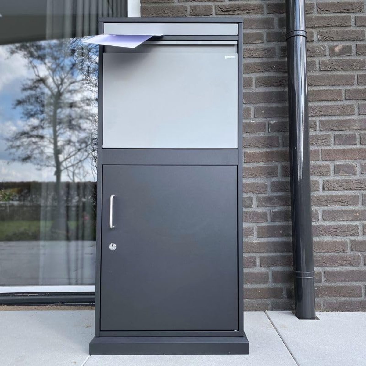 Largest parcel box - parcel mailbox - free assembly or bottom attachment - stable cylinder lock - ShopVlot