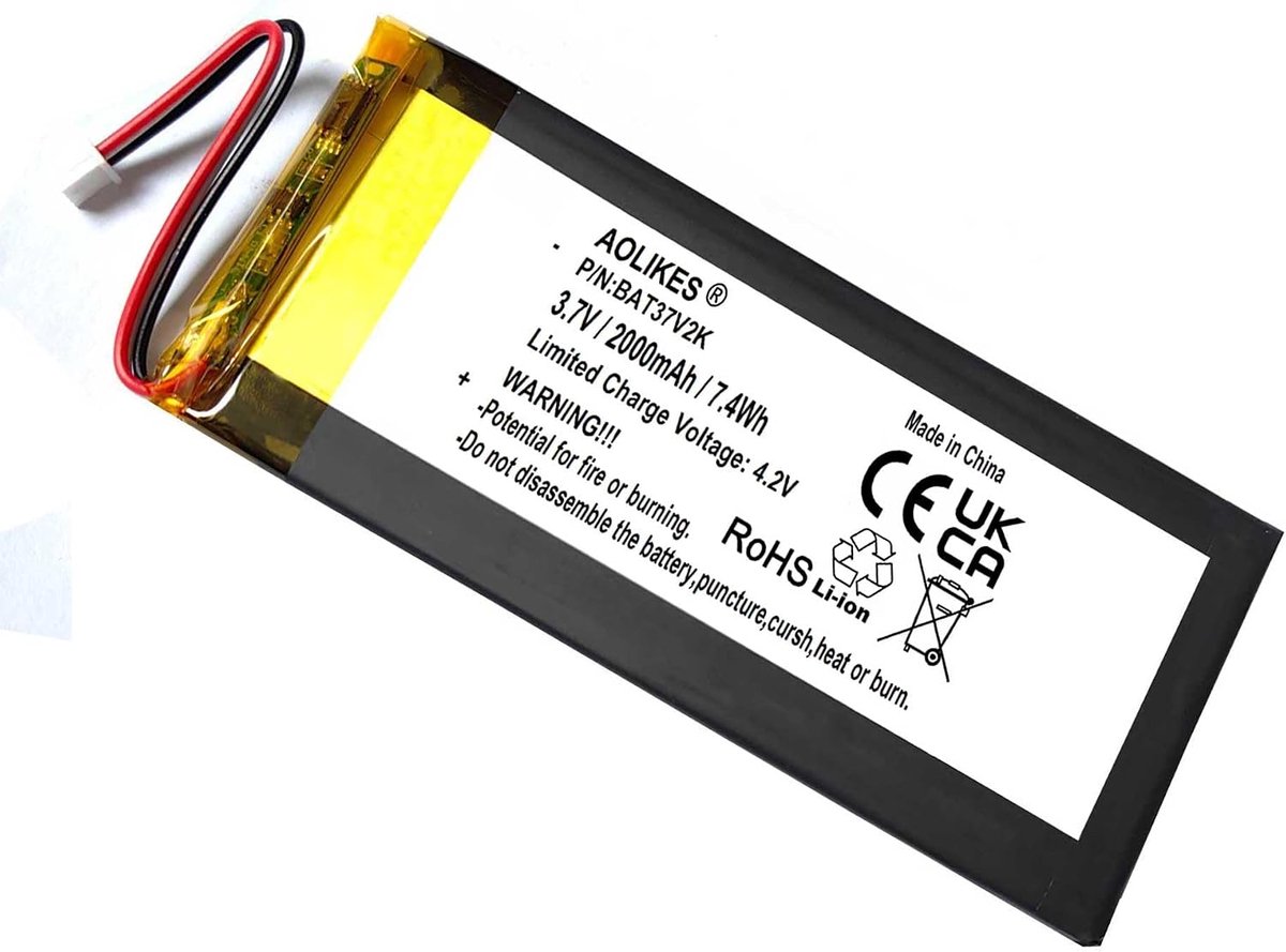 2000 mAh, 3.7 V, rechargeable battery for ring alarm, keypad 5AT2S7, battery pack - ShopVlot
