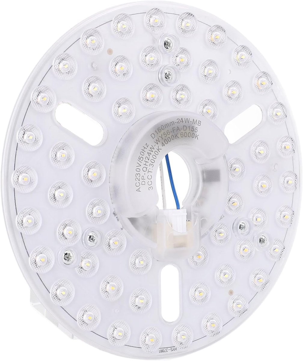 TARSHYRY 6,3 Inch LED-lichtmotor-retrofitkit, 24W 3CCT 3000K 4000K 6000K Dimbare Plafondventilatorlamp Vervanging, met - ShopVlot