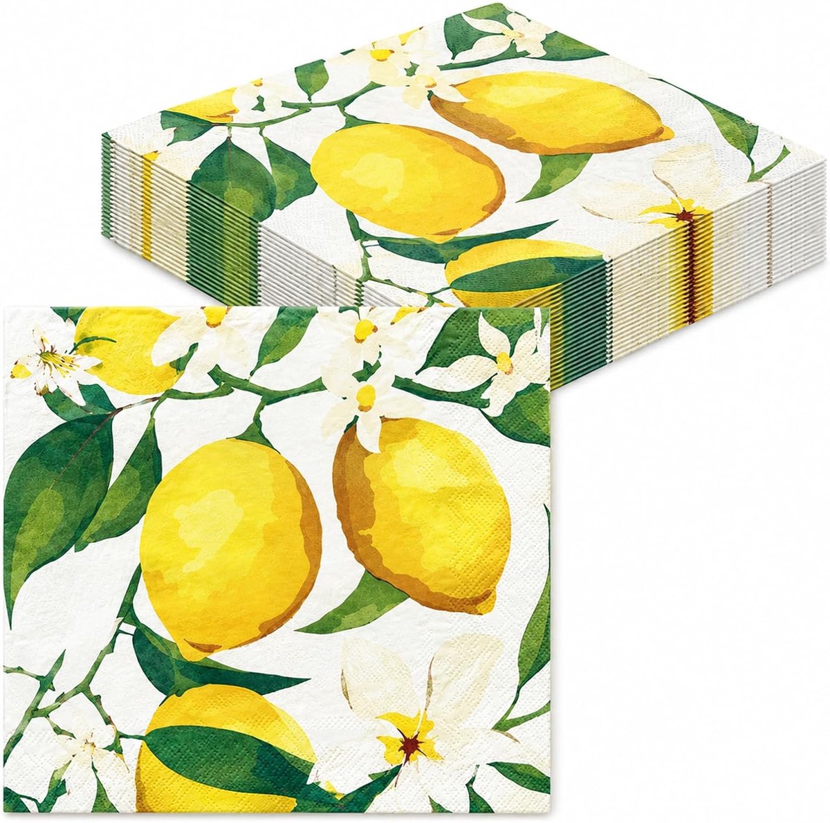 Koboko Napkins with lemon motif, summer design, 20 pieces - ShopVlot