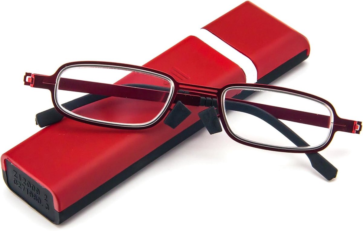 KoKoBin Ultralight Reading Glasses with Metal Frame Reading Aid Full Frame Ultra-light Glasses with Glasses Case for - ShopVlot