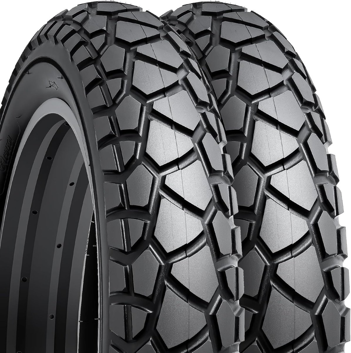 YUNSCM 2-PCS 20-Inch Heavy Duty 20x4.0/98-406 Fat E-Bike Tires 20inch FatBicycle Tires Compatible with Electric 20x4.0 - ShopVlot