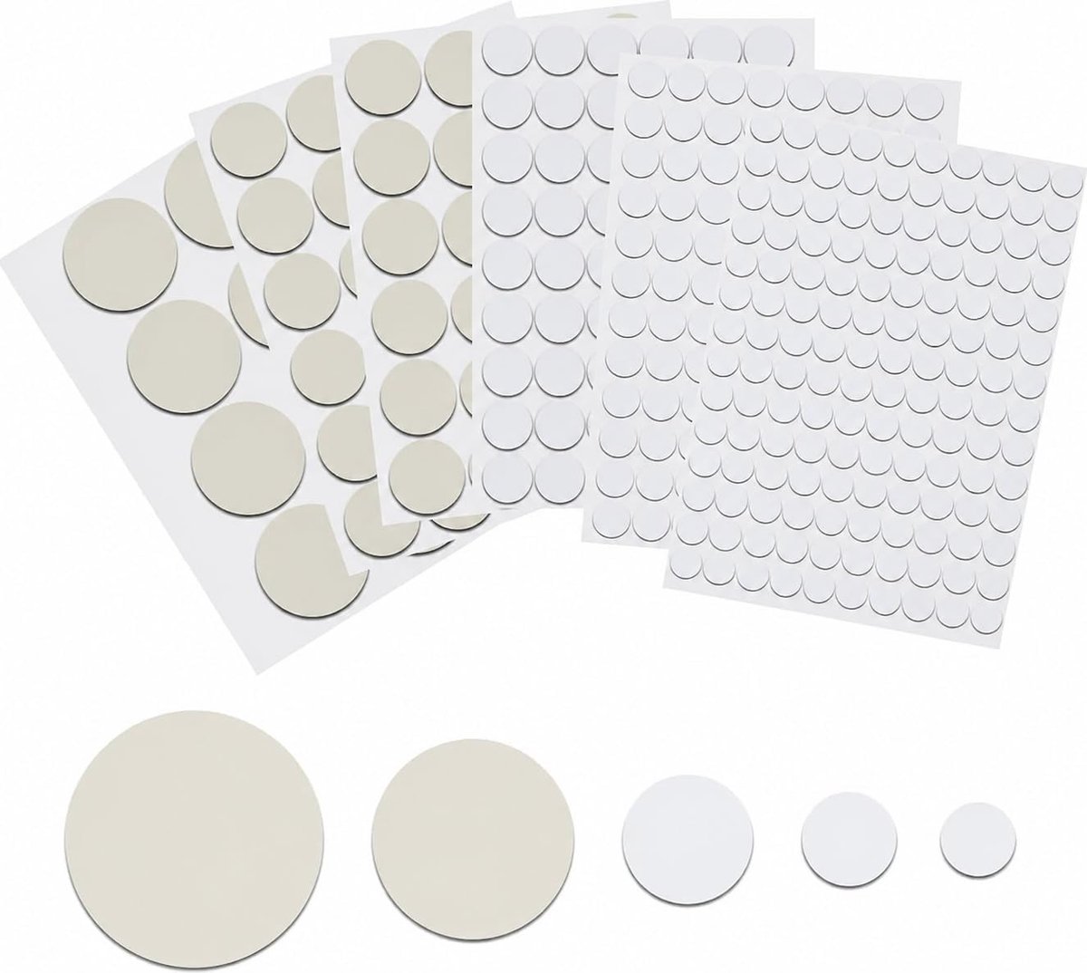 Schoefdeksels 346 stuks - PVC 12-50 mm - Zelfklevend - Voor het netjes afwerken van gaten - ShopVlot