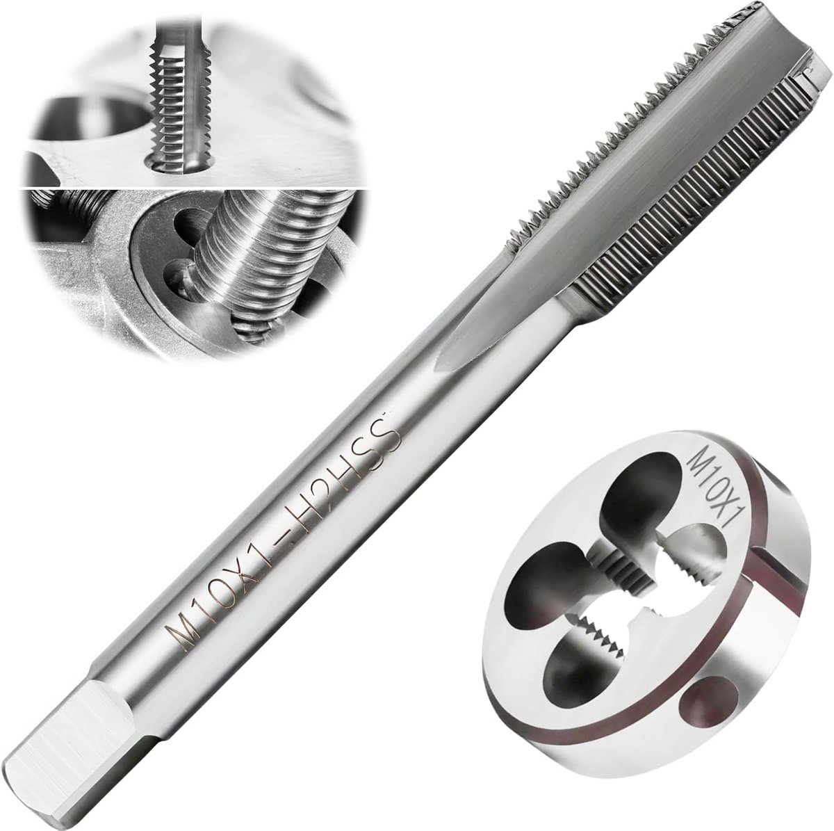 Schroefdraadboor M10 x 1 - HSS, ronde draadboren - slijtvaste matrijs - voor draadboormachines - ShopVlot