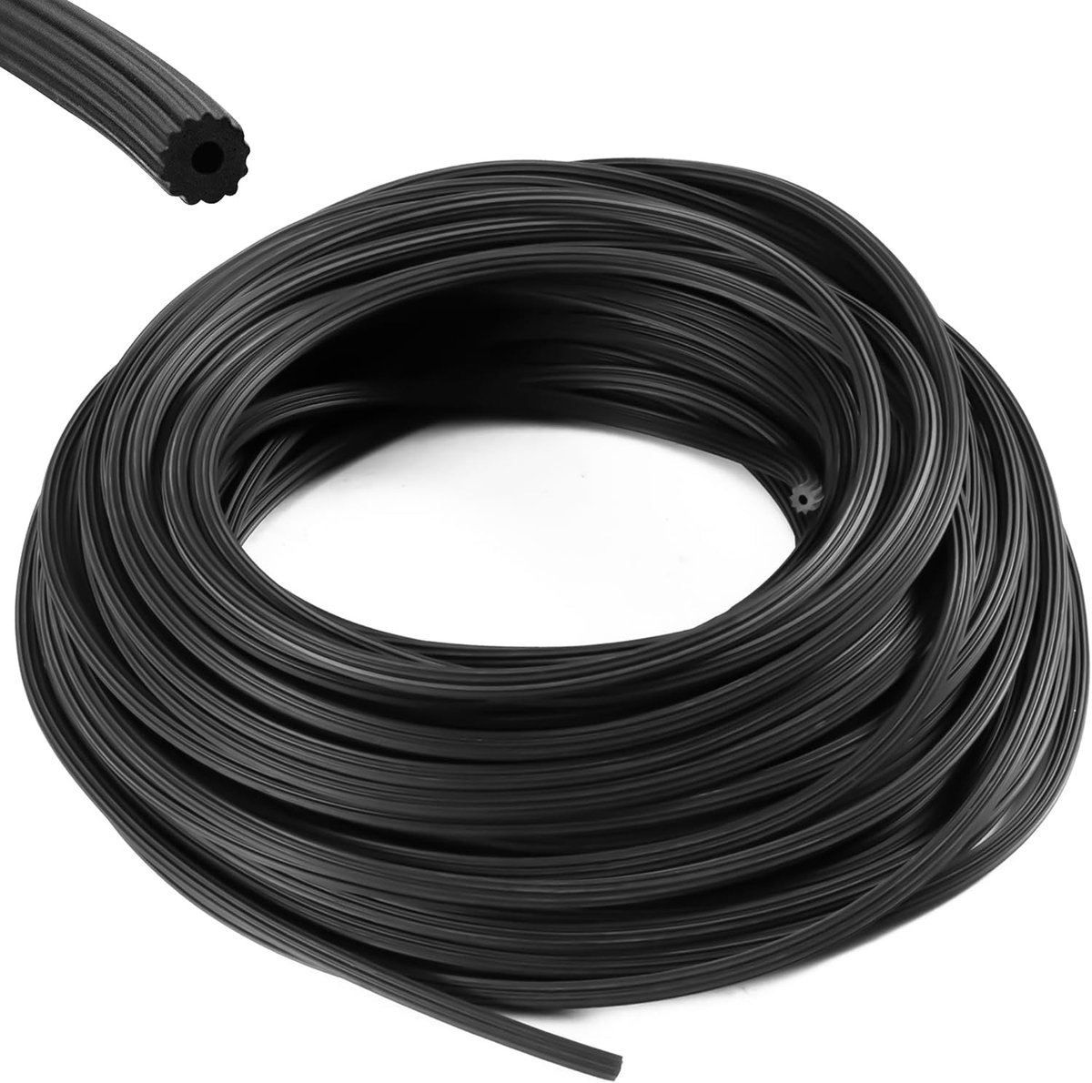 Rubberen biesband voor vliegengaas 10 m - diameter 7 mm - duurzaam en weerbestendig - ideaal voor spanframes - ShopVlot