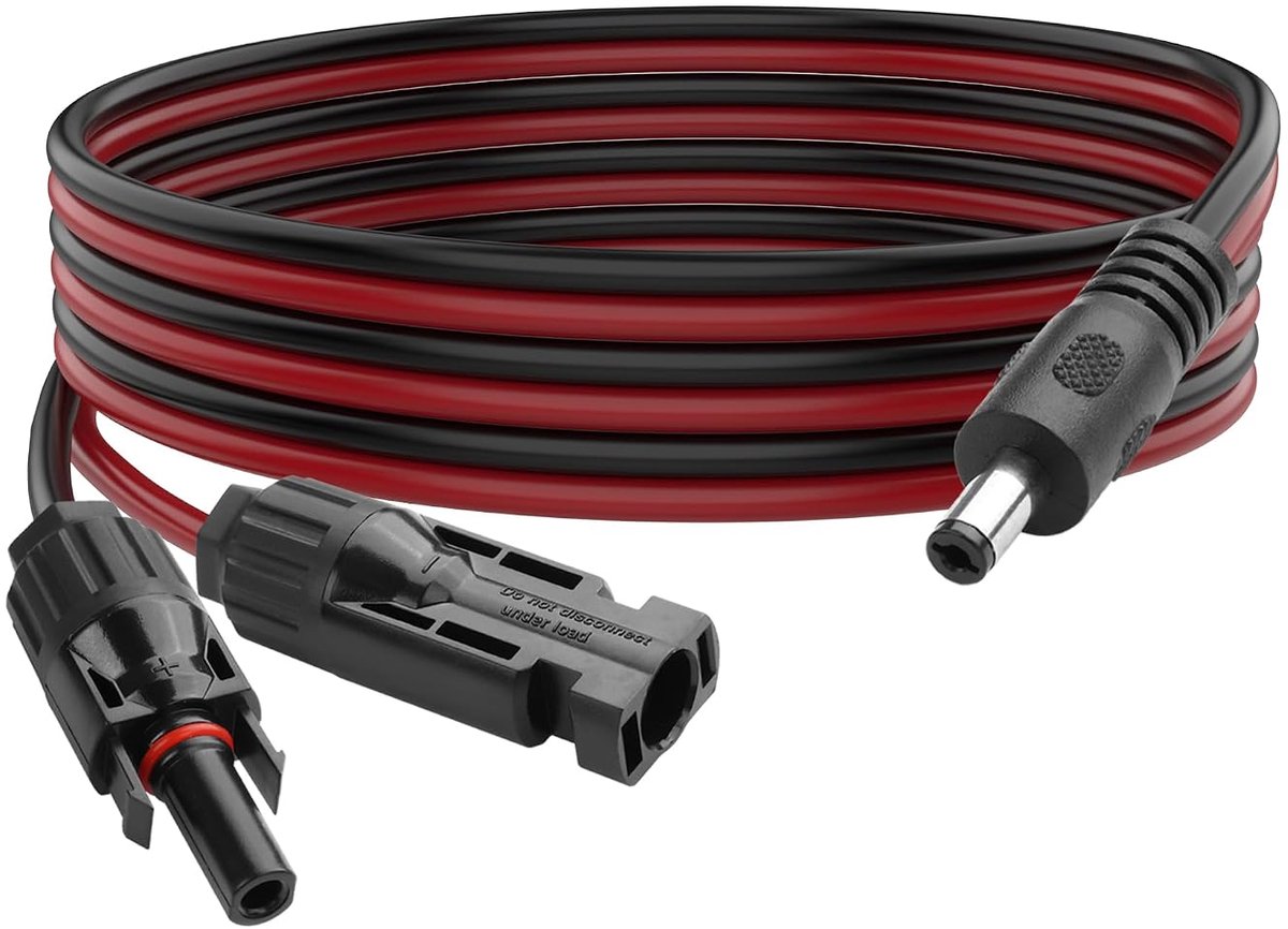 Zonnepaneel connector 1,5m - 16 AWG - DC kabel - Eenvoudige aansluiting voor zonnepanelen - ShopVlot