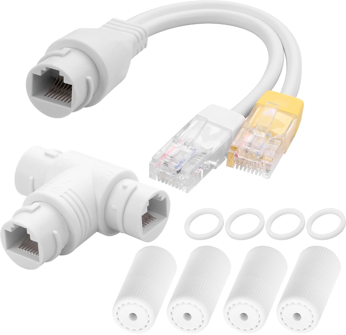 POE Splitter 1 naar 2 Bussen - Waterproof - RJ45 Netwerkkabel Adapter - Eenvoudige netwerkuitbreiding - ShopVlot