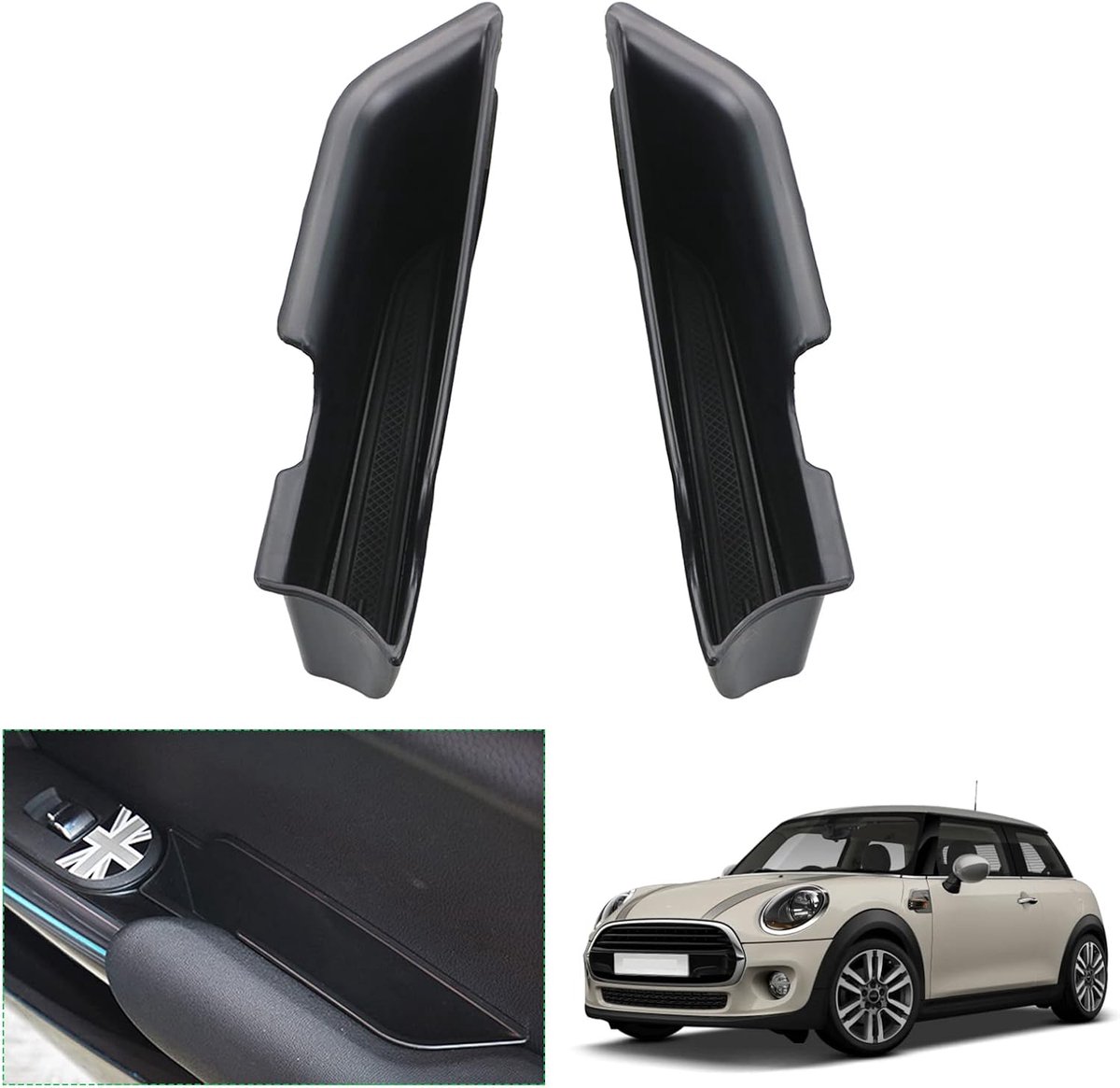 Deurhandgreep opbergplanken - Mini Cooper F56 (2 Deuren) - 2015-2023 - Extra opbergruimte voor je auto - ShopVlot
