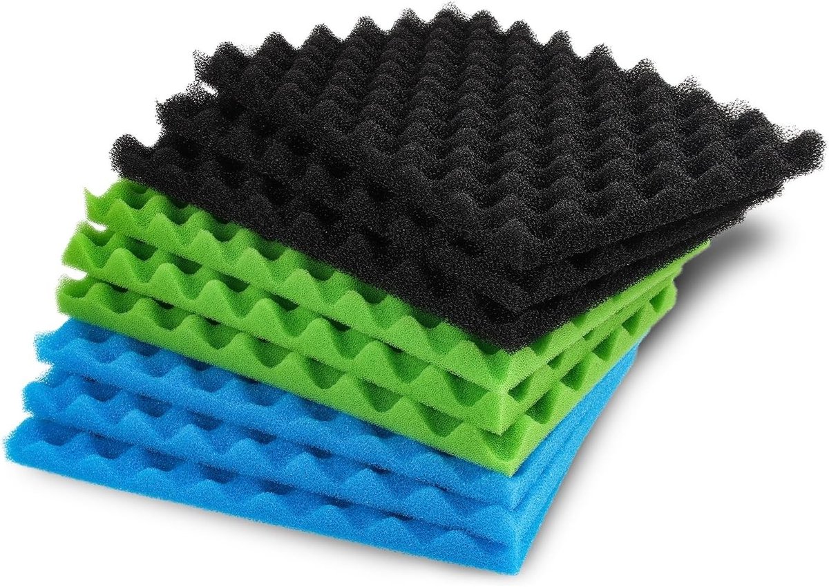 Filterschuimset voor vijverfilters 430mm x 280mm, ideaal voor waterzuivering en visbescherming