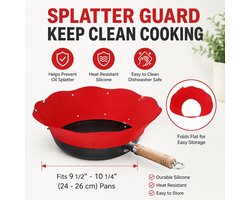 Frywall Splash Guard 1-5 Stuks - Siliconen Antivlek - Verstelbaar voor Pannenset - Veilig koken zonder spetters - ShopVlot