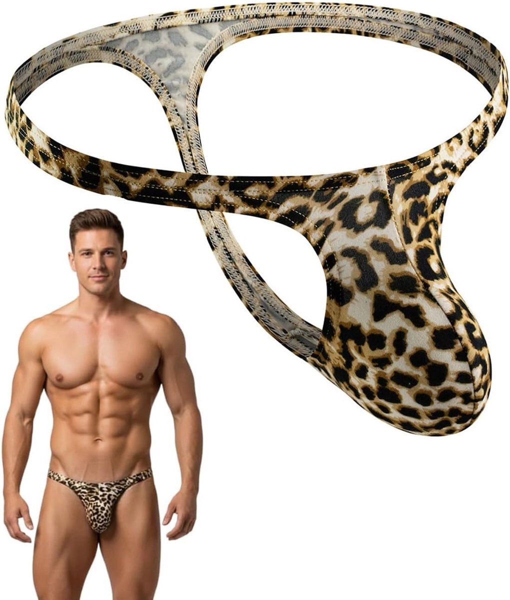 Sexy String Tanga voor Heren - T-Back Slip en Open Broeken in Grote Maten, Comfortabele Sissy Onderkleding en Low-Rise Onderbroeken