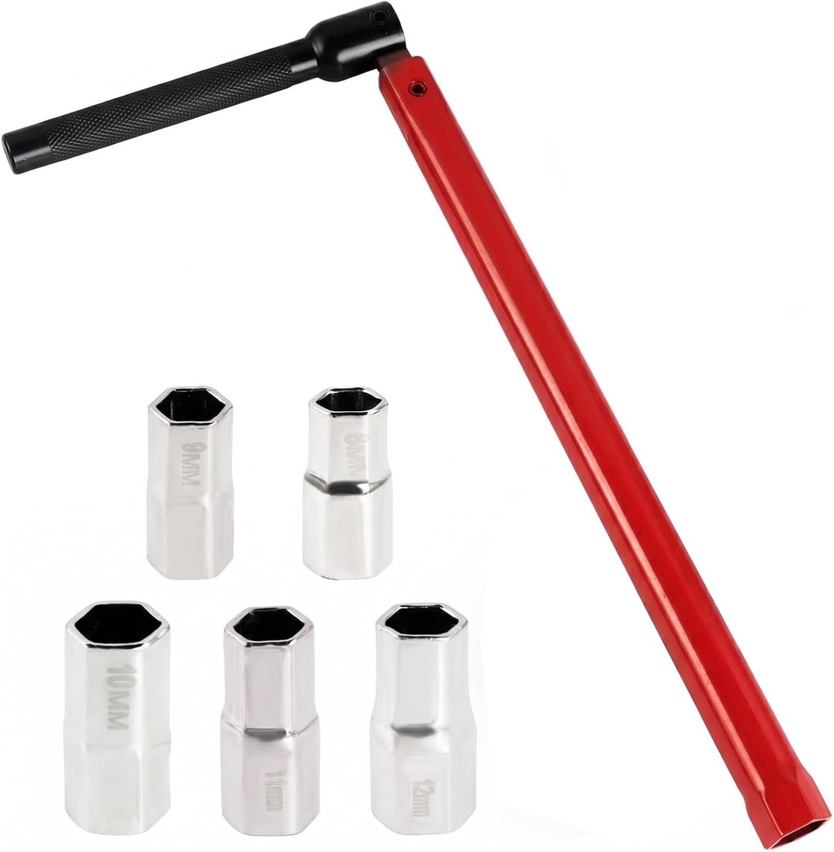 Staande kraanmoersleutelset 8-12 mm - verstelbare kraansleutel - ergonomische handgreep - ideaal voor sanitair - ShopVlot