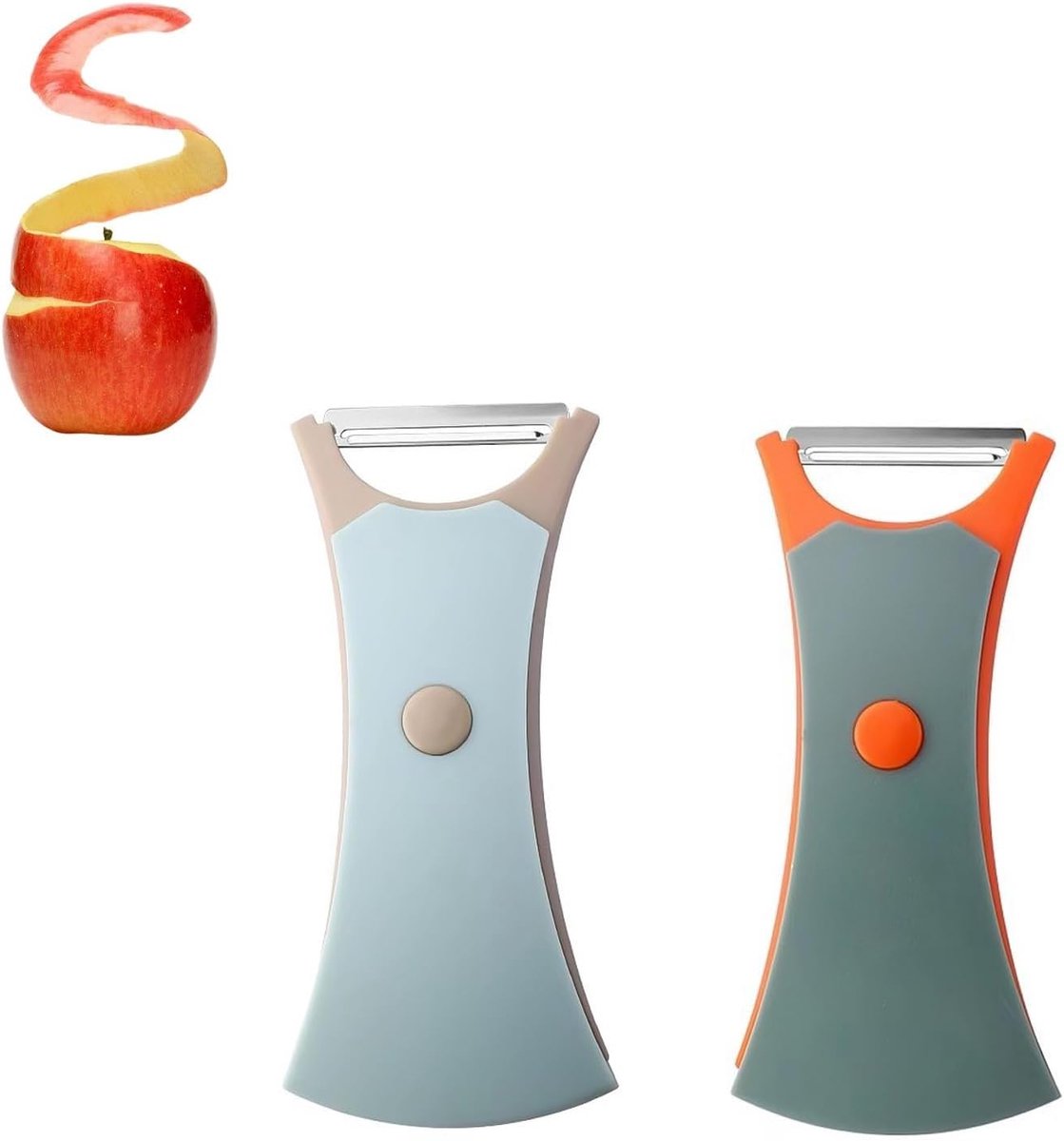 Julienneschiller 2 in 1 - Draaibare streepschiller - RVS mes - Ideaal voor groenten en fruit - ShopVlot