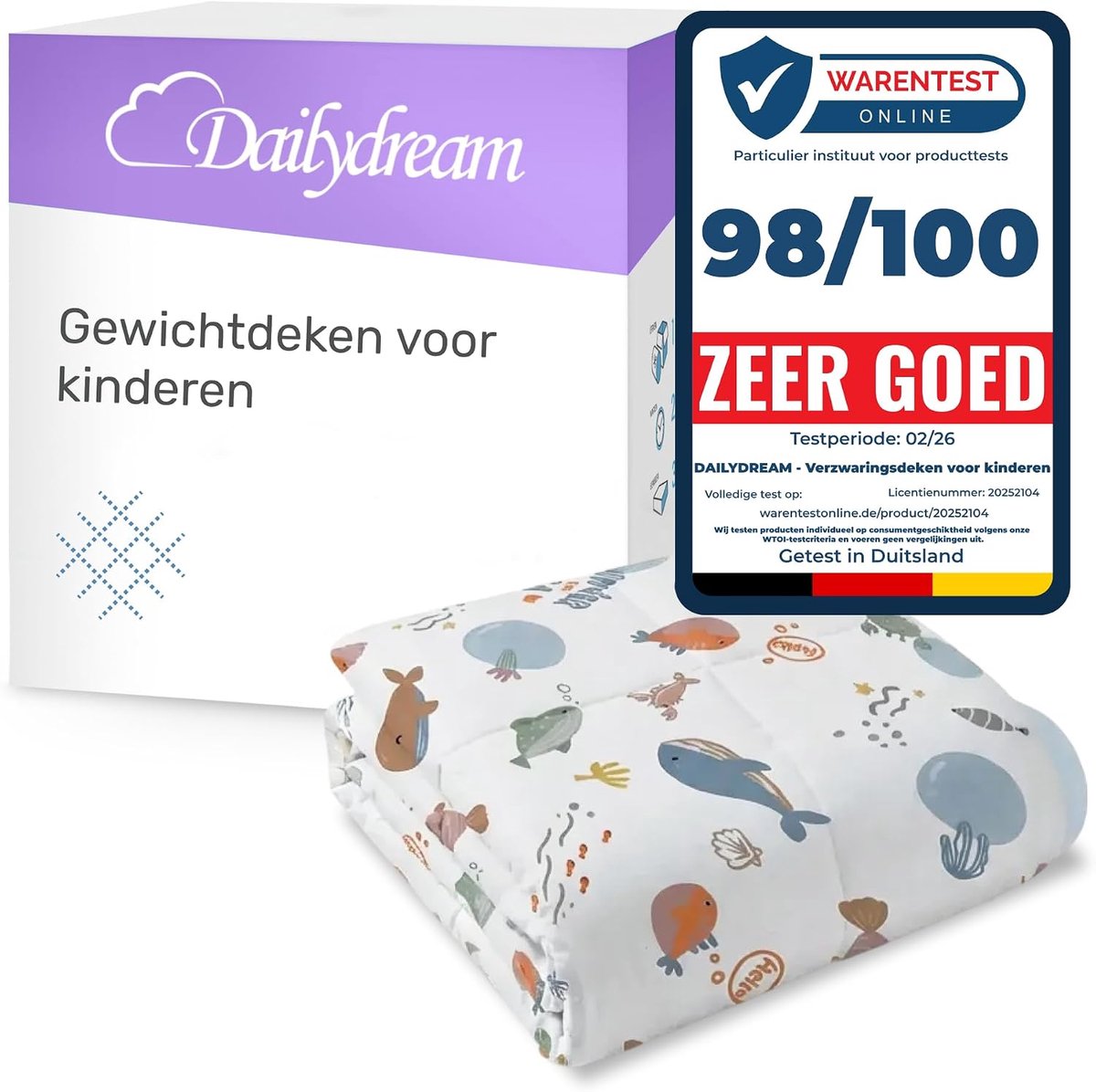 Gewichtdeken Kinderen 104 x 150 cm - Safari Motief - 100% Katoen - Vermindert Stress en Angsten - ShopVlot