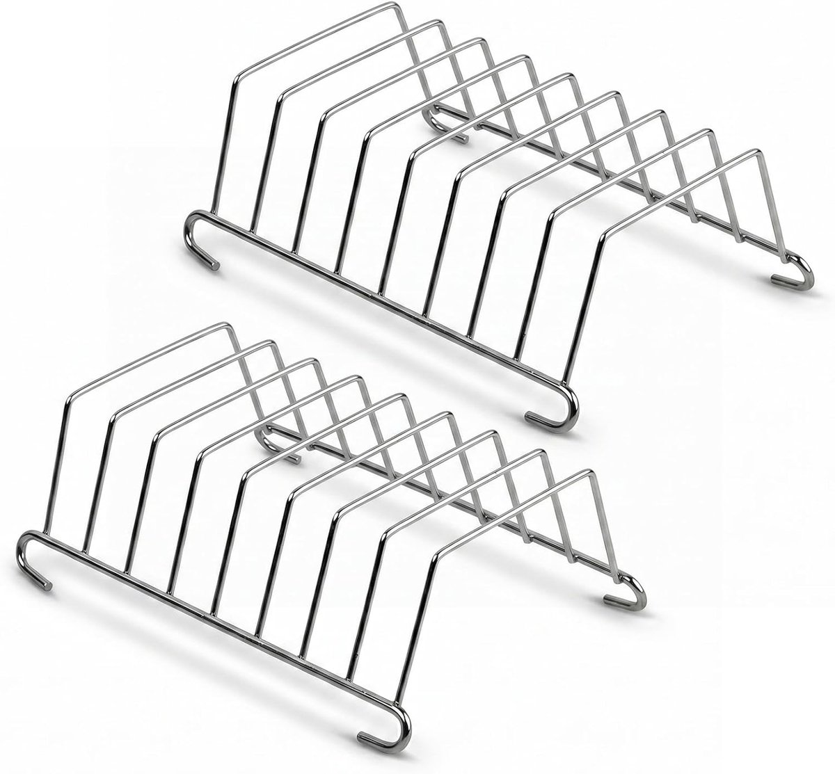 Luchtfriteuse houders 2 stuks - 13,5 cm - roestvrij staal 304 - optimale luchtcirculatie voor perfect geroosterd brood - ShopVlot