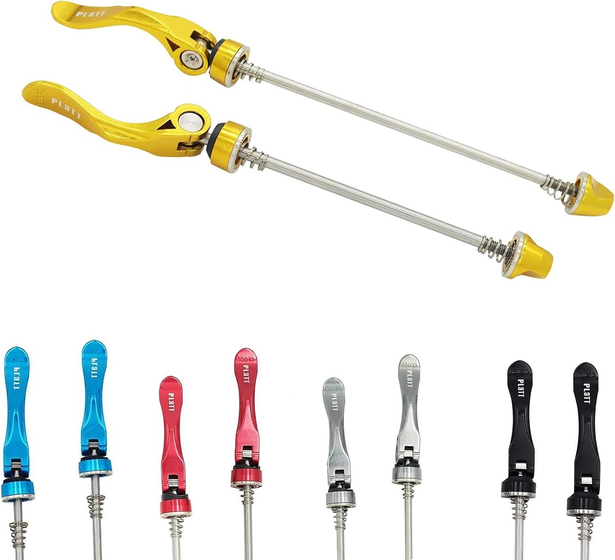 Fietswiel snelspanners 100mm/135mm - Aluminium legering - Lichtgewicht en duurzaam - Geschikt voor MTB en racefietsen - ShopVlot