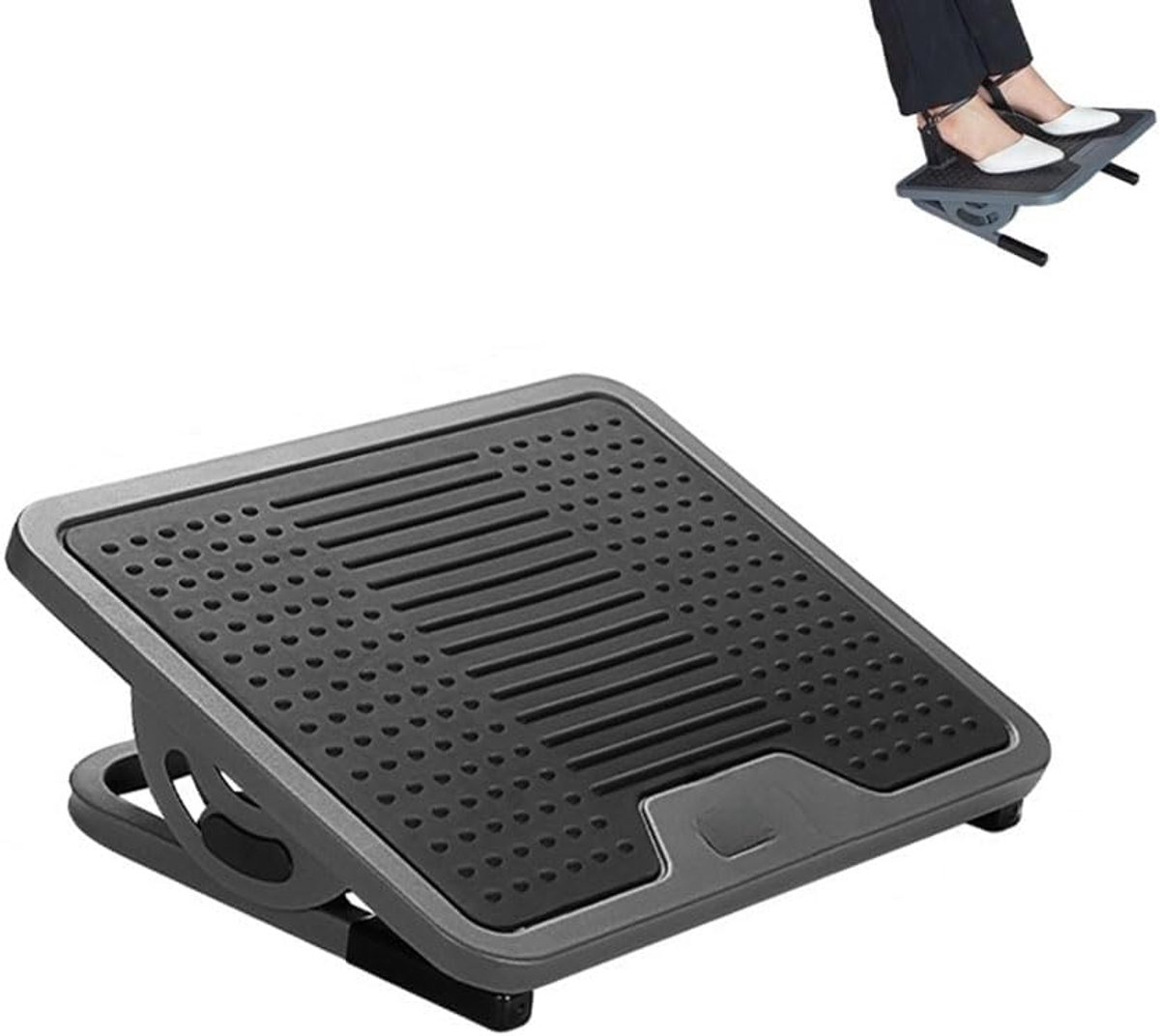 Voetsteun bureau verstelbaar - ergonomisch voetframe - met massagefunctie - verlichting van been- en kniepijn - ShopVlot