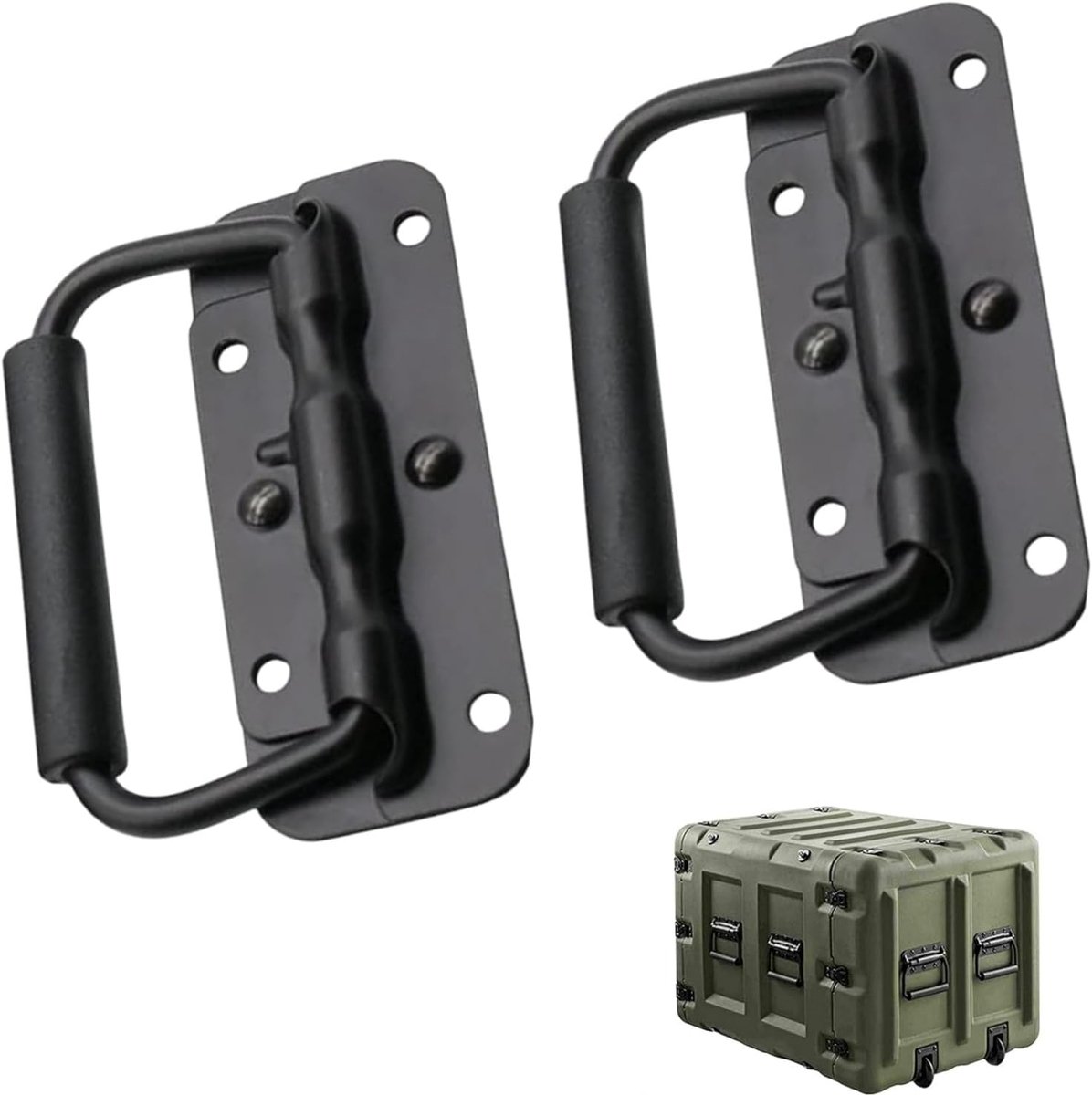 Spring Box Handle, 2 Pieces Folding Trekking Rust Handle, Tool Box Spring Handle, Stainless Steel Flight Case Handle - ShopVlot
