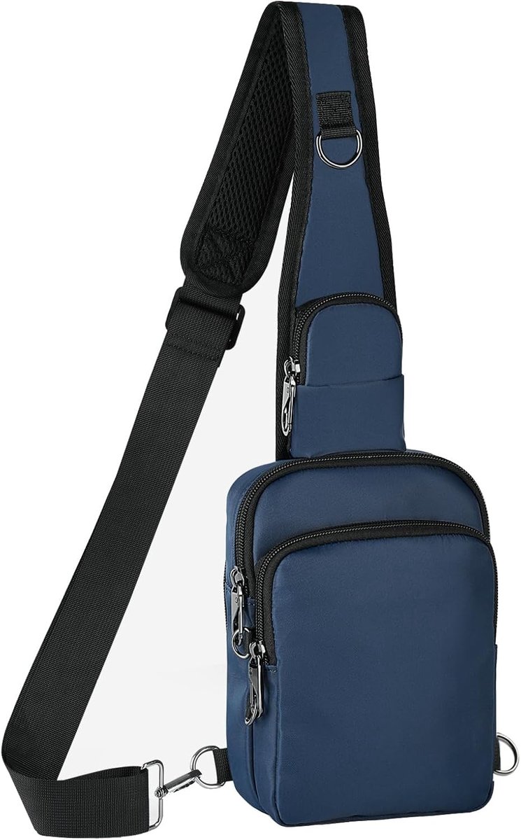 Anti Theft Sling Chest Crossbody Bag, Shoulder Bag with RFID Blocking & Zipper Lock, Waterproof Crossbody Bag, Travel - ShopVlot