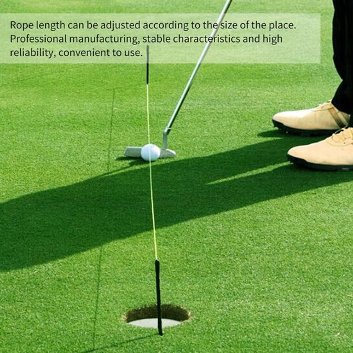 Putting Stick Lichtgewicht - Verstelbare Lengte - Hoge Precisie - Stevig Glasvezel - Trainingshulpmiddel - Gemakkelijk Mee te Nemen - Golf Trainingshulpmiddel