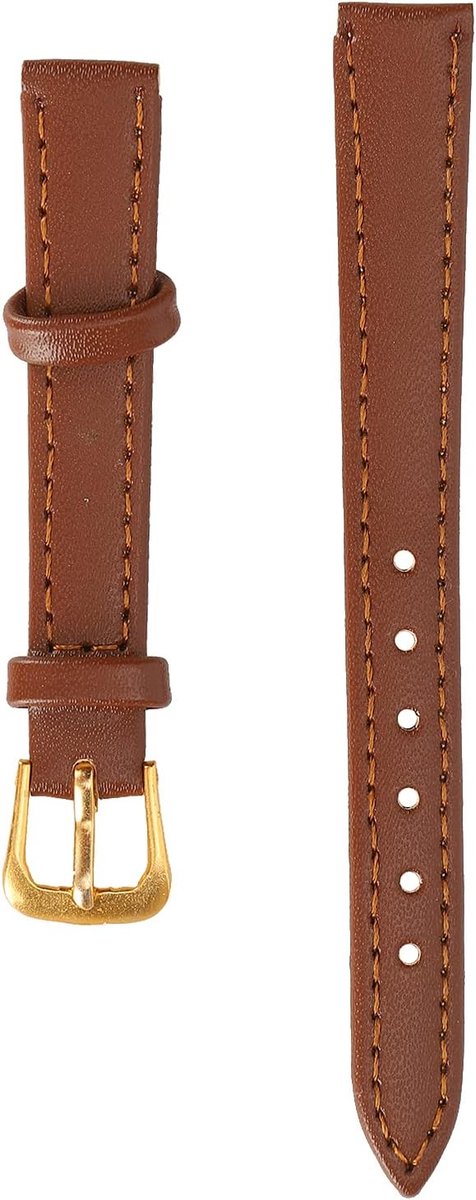 Horlogeband 12mm tot 22mm - Bruin PU Leder - Unisex - Comfortabele vervangband voor elke gelegenheid - ShopVlot