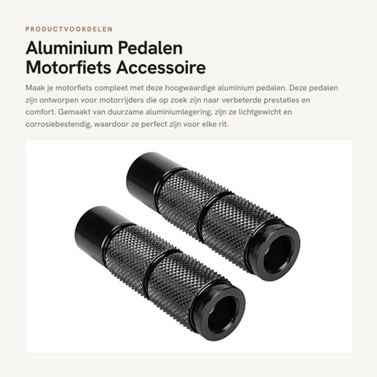 Pedalen Aluminiumlegering - Voetsteunen Motorfiets - Lichtgewicht - Corrosiebestendig - Eenvoudige Installatie - Afmetingen 90 x 30 x 30 mm