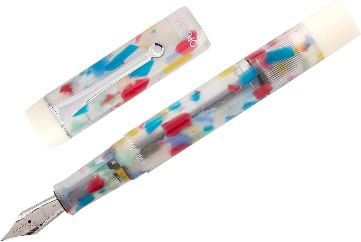 Vulpen medium - transparante hars met kleuraccenten - hoge inktcapaciteit - perfect voor dagelijks gebruik - ShopVlot