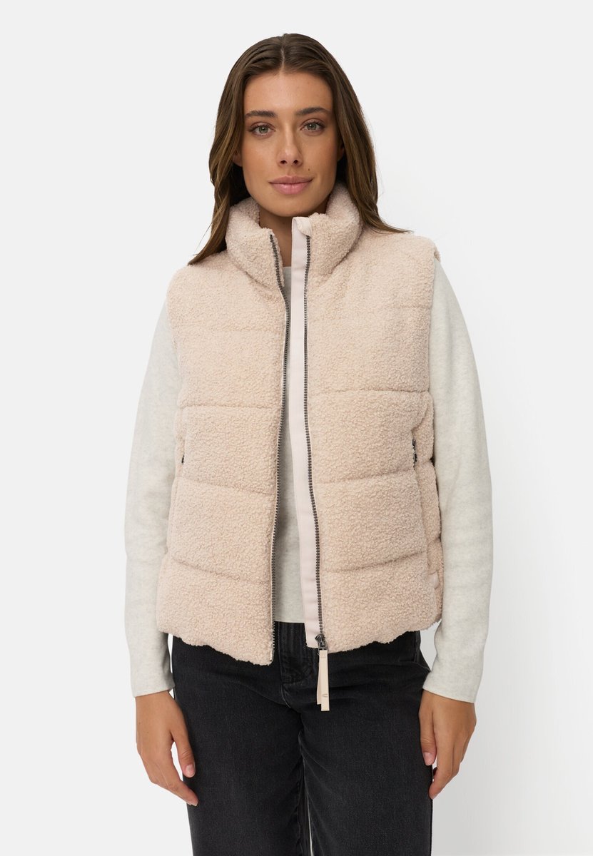 camel active Teddybodywarmer met ritszakken - Maat womenswear-34 - Haver