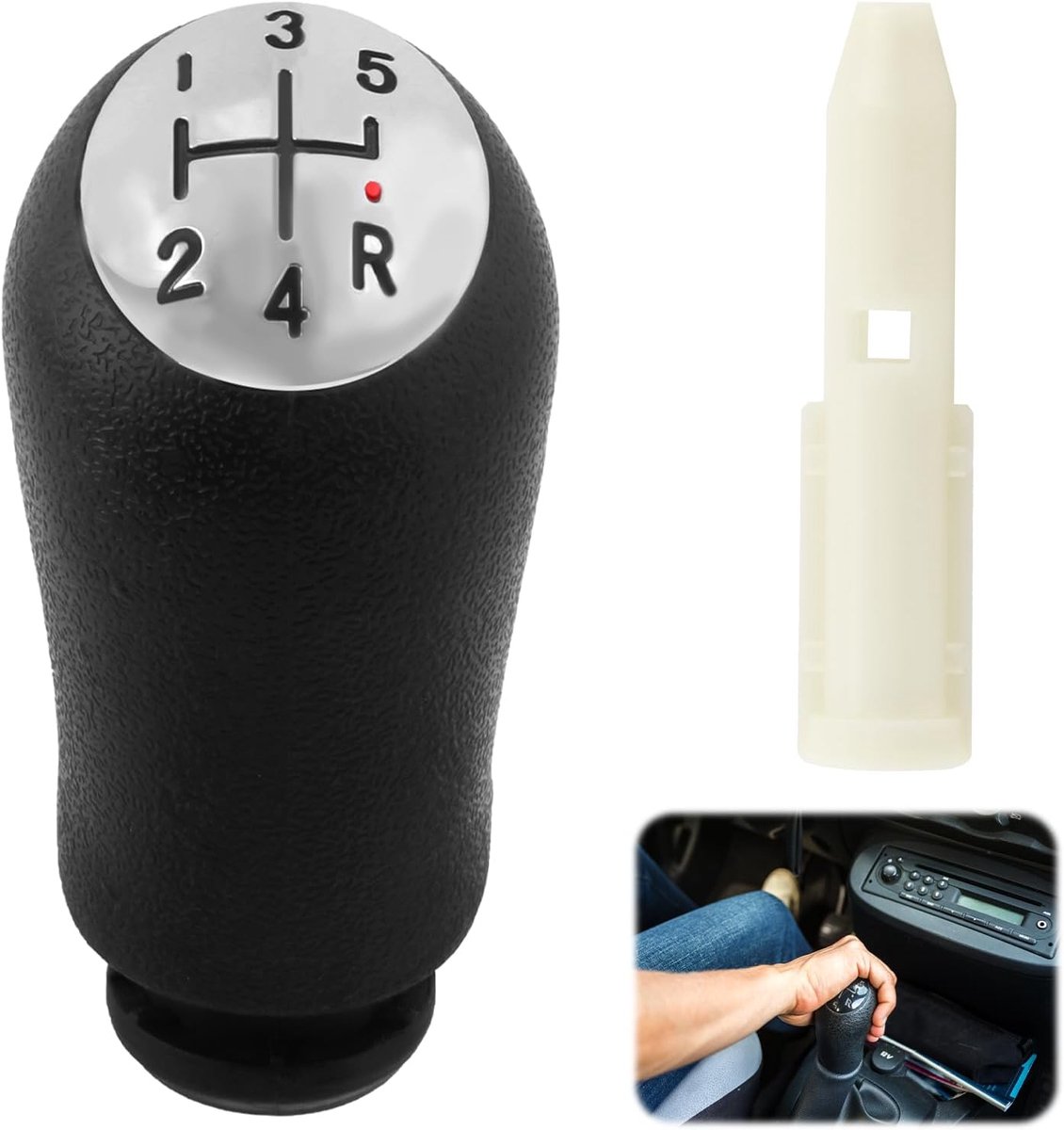 5-versnellingspook - PU leer - met adapter - verbeterde grip en stijl - ShopVlot