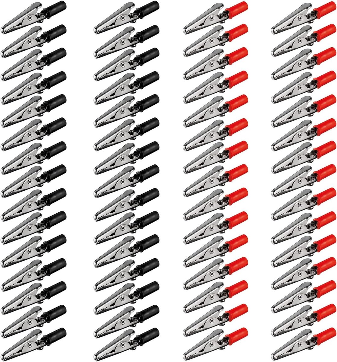 GTIWUNG 60pcs Metal Crocodile Clips, Crocodile Clips, Crocodile Clips with Screw, Electric Test Clamps with Plastic - ShopVlot