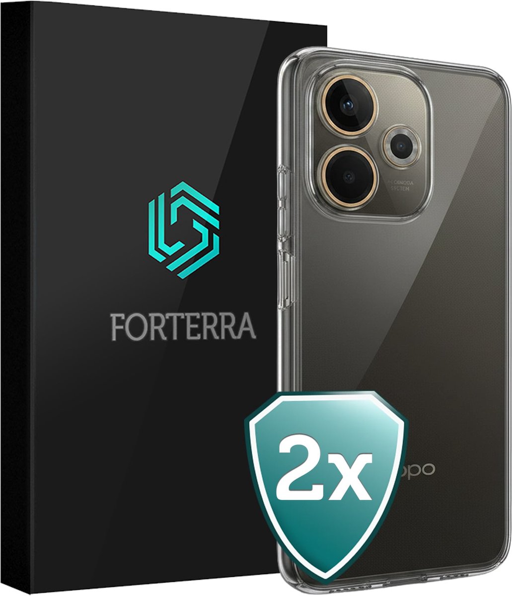 Hoesje 2 Stuks - Geschikt voor OPPO A5 Pro - Sterk & Shockproof - Back Cover - Case Siliconen - Telefoon Hoes - Transparant