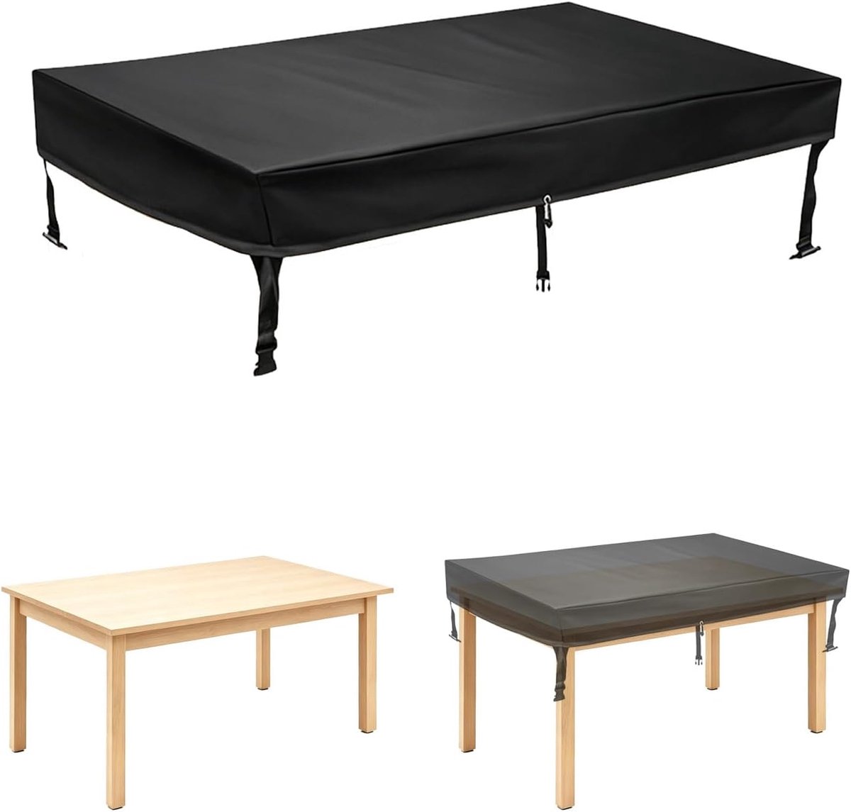 Tafelbladafdekking 160 x 90 cm - waterdicht - rechthoekige tuintafelhoes - bescherming voor buitenmeubels - ShopVlot