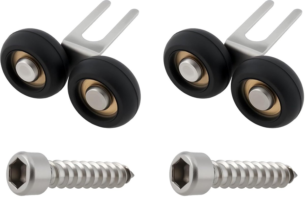 Kastdeurscharnieren 18,6mm - 2 stuks - Voor schuifdeuren - Zorgt voor soepele werking - ShopVlot
