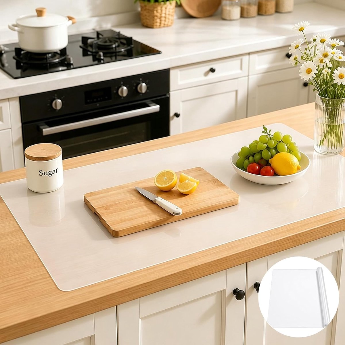 Siliconen Mat 120 x 60 cm - Transparant - Antislip - Ideaal voor keuken en knutselen - ShopVlot