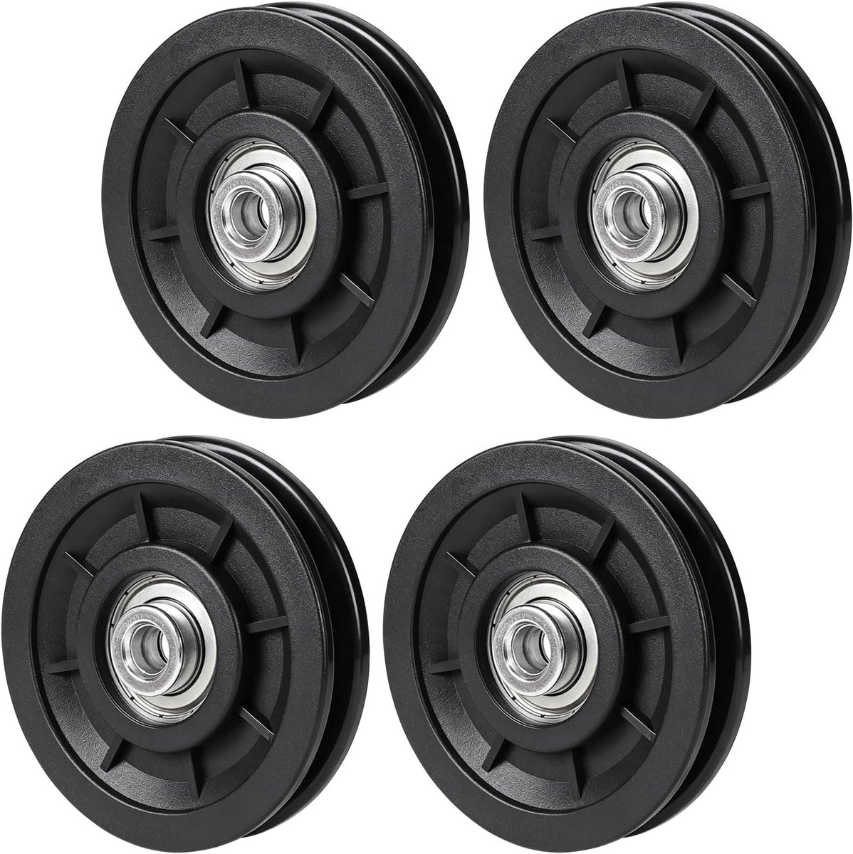 riemschijf 90 mm - nylon met stalen lagers - duurzaam en robuust - geschikt voor sportschool - ShopVlot