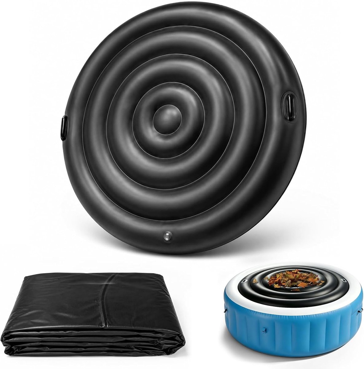 Whirlpoolafdekking rond 145 cm - opblaasbaar - winddicht en regenbestendig - ideaal voor opblaasbare zwembaden - ShopVlot