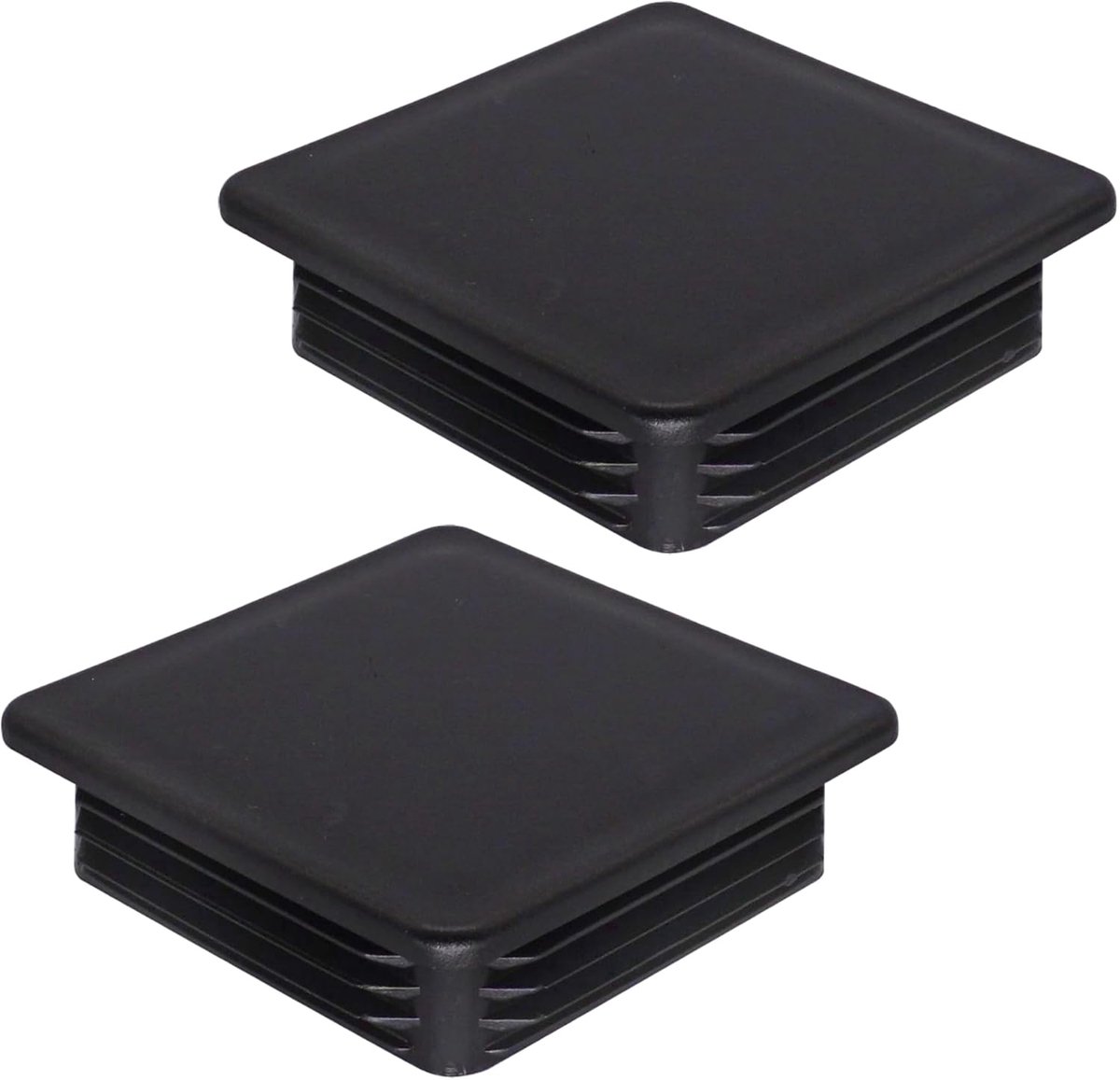 Plastic plug 100 x 100 mm - zwart RAL 9005 - weerbestendig - voor vierkante buizen - ShopVlot