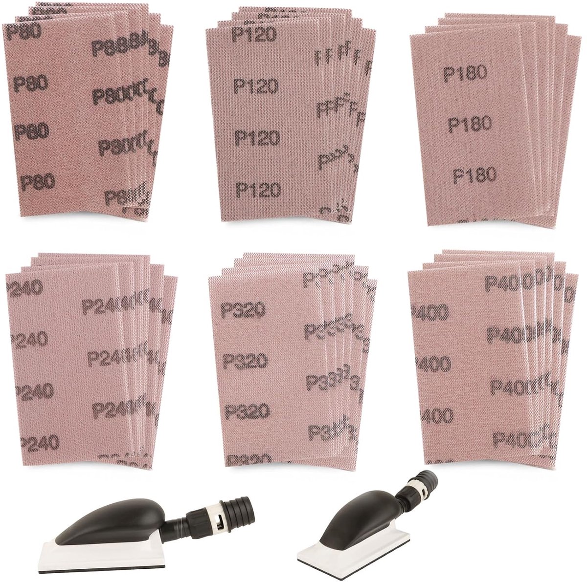 36 Stuks Schuurgaas 70 x 125 mm voor Handschuurmachines - Schuurstroken Professionele Schuurvellen met Korrelgrootte - ShopVlot