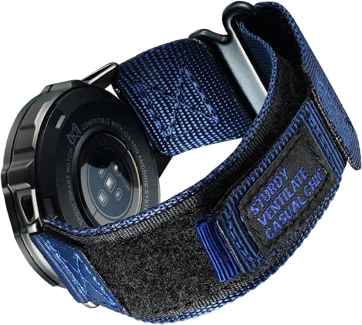 MEGALITH 22mm Nylon Strap for Men: Fastener Watch Strap with Quick Release Compatible with Smartwatch and Wrist Watch - ShopVlot