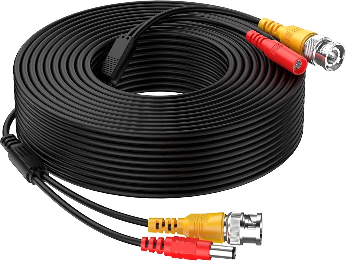 Cocar All-in-One BNC Video Extension Cable with Power DC Connection for Surveillance Camera, Home Surveillance, CCTV - ShopVlot