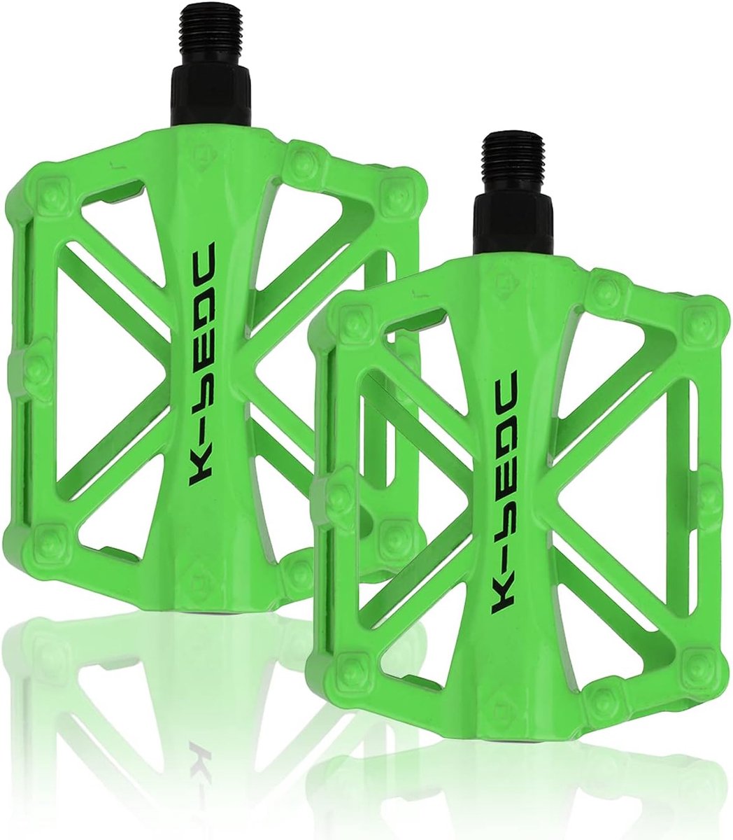SPFAS Bicycle Pedal Aluminum Bike Pedals Cycling / Road Mountain MTB / BMX Bike Pedal with Super Bearing Pedals Light - ShopVlot