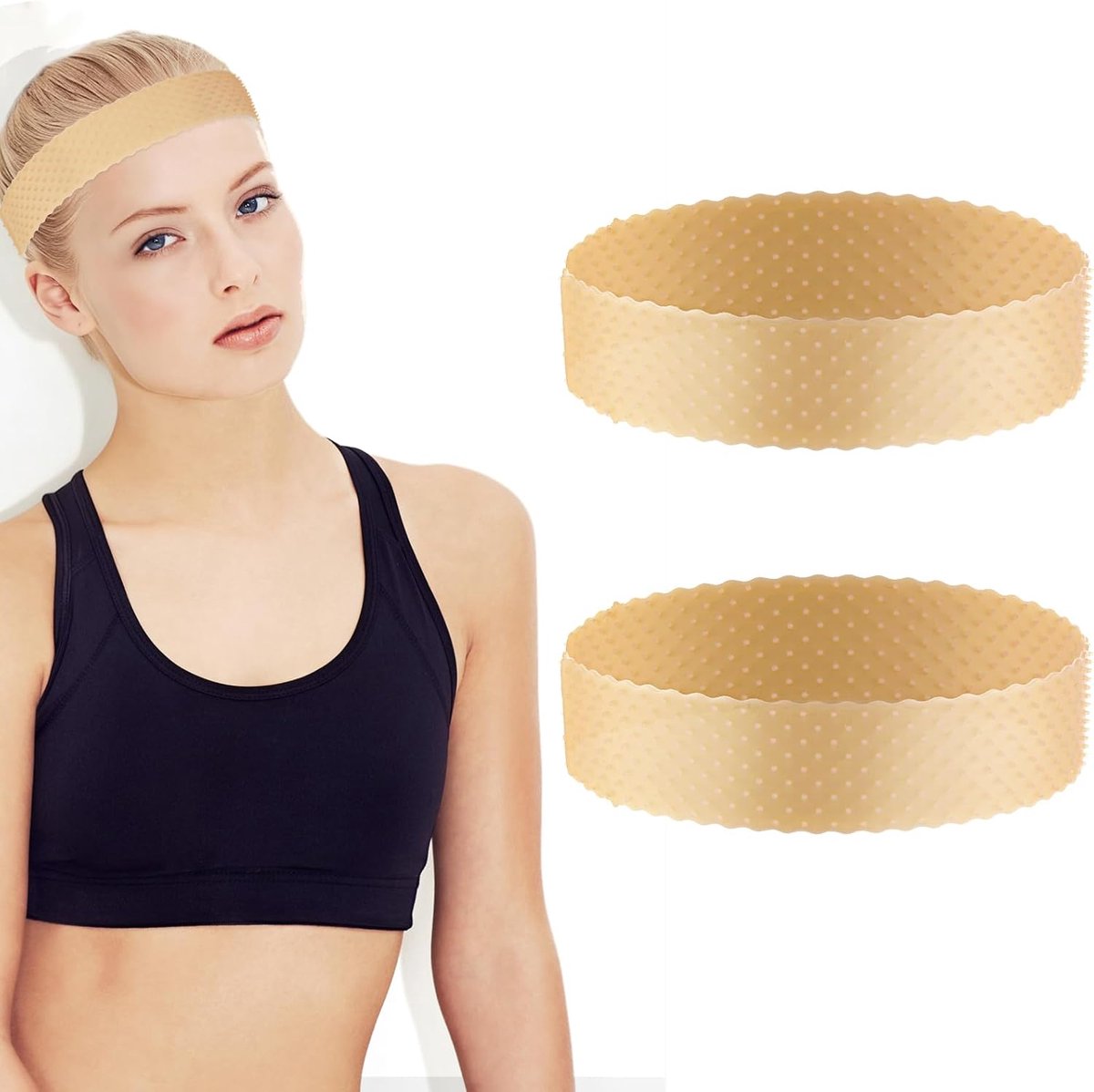 Wig grip band - dubbelzijdig - silicone - niet-slip en sweatproof voor sport - ShopVlot