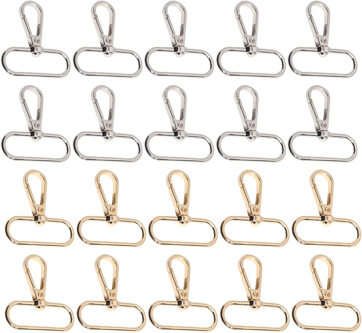 Schouderband Buckles 38mm - Metaal Zilver en Goud - Handgemaakte Accessoires - Ideaal voor Tassen en Rugzakken - ShopVlot