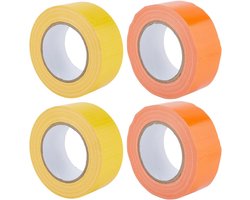 Pickleball plakmarkeringstape 50 mm x 50 m - Tweekleurige tape - Tijdelijke plaatslijnen - ShopVlot