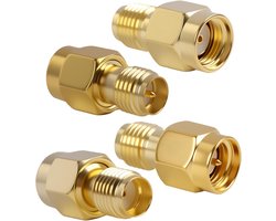 RF-adapter SMA naar RP-SMA - Goud, Mannelijk - Hoogprecisie - Verbindt antenne met router - ShopVlot