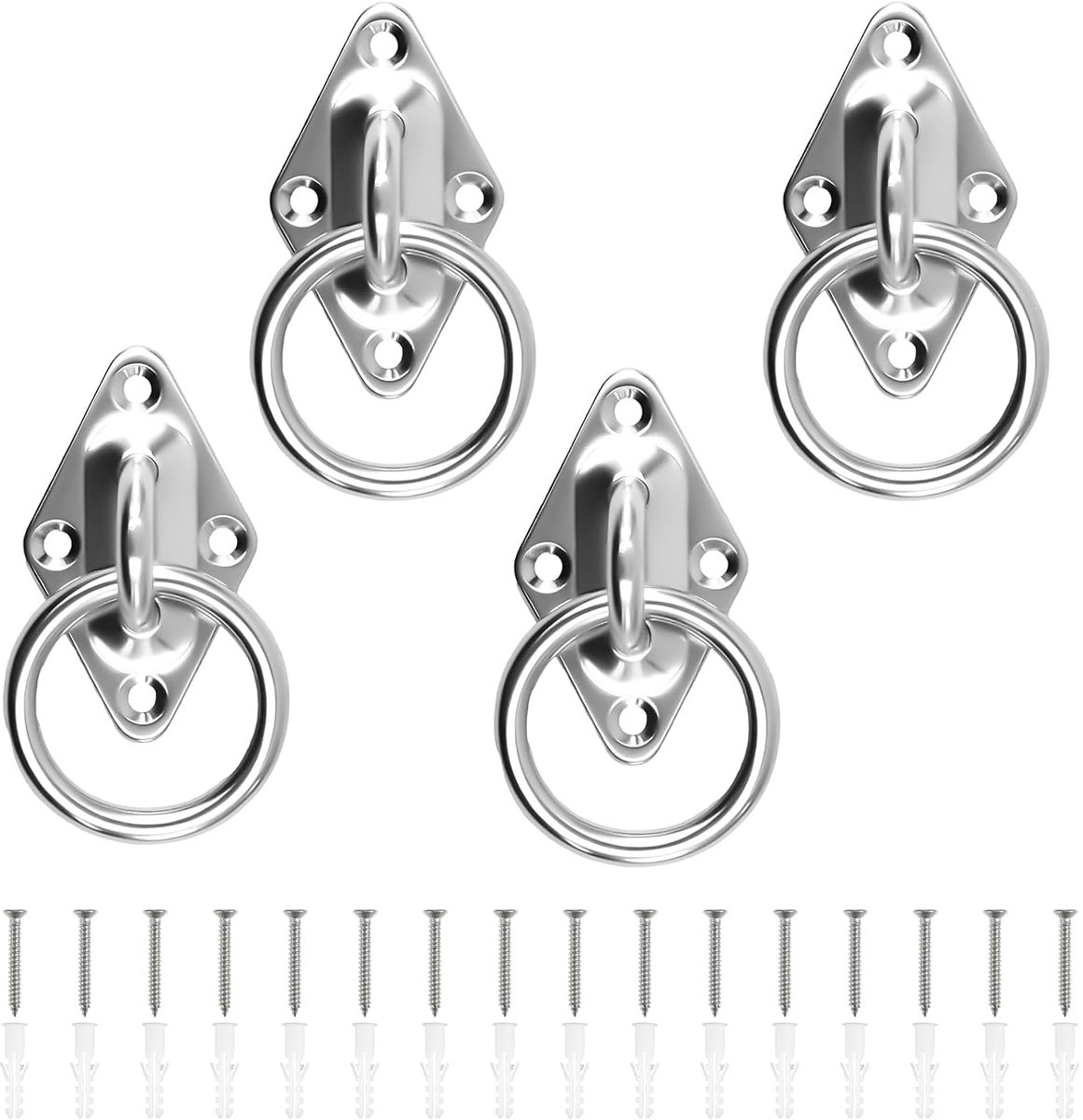 Oogplaat 5 mm - RVS - Diamantvormige basis - Geschikt voor stevige bevestiging - ShopVlot